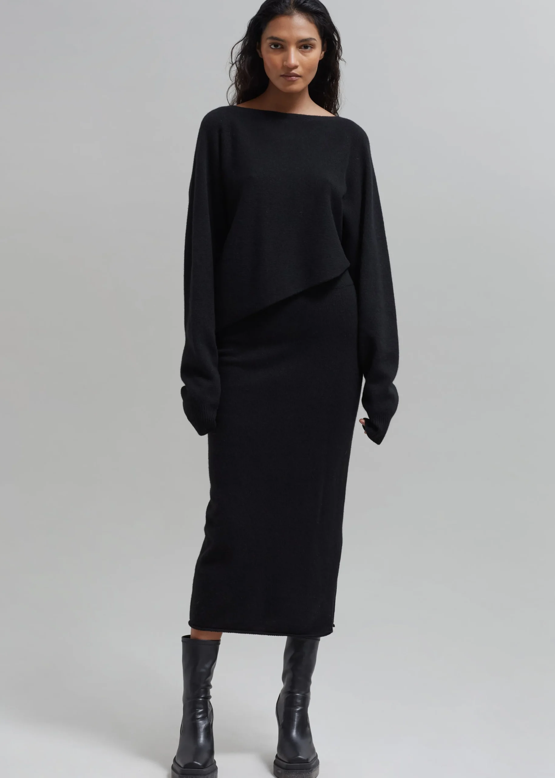 Jainy Asymmetric Knit Top