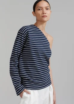 Jean One Shoulder Top
