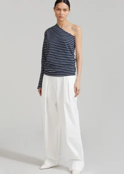 Jean One Shoulder Top