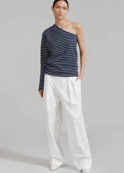 Jean One Shoulder Top
