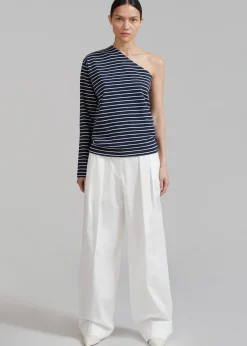 Jean One Shoulder Top