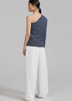 Jean One Shoulder Top