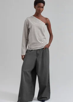 Jean One Shoulder Top