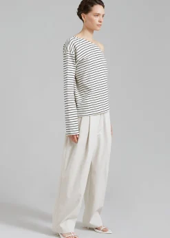 Jean One Shoulder Top