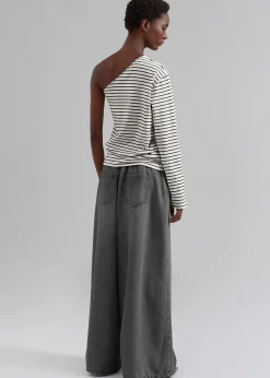Jean One Shoulder Top