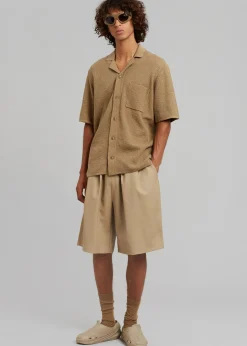 Jonas Faux Leather Shorts