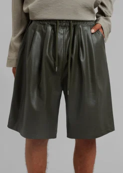 Jonas Faux Leather Shorts
