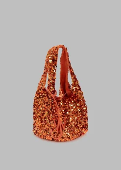 Jw Anderson Mini Sequin Shopper Top Handle Bag