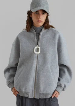 Jw Anderson Oversized Wool Bomber Jacket