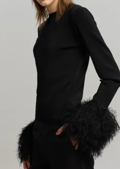 Jw Anderson Pom Pom Cuff Crew Neck Jumper