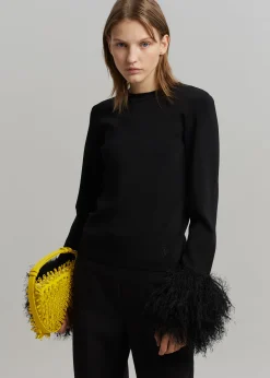 Jw Anderson Pom Pom Cuff Crew Neck Jumper