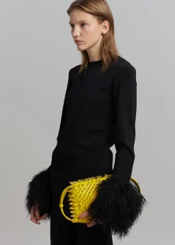Jw Anderson Pom Pom Cuff Crew Neck Jumper