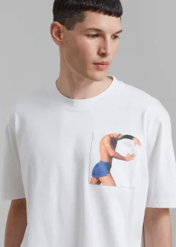 Jw Anderson Profile Stud Chest Pocket T-Shirt