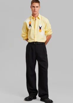 Jw Anderson Swan Embroidered Classic Fit Shirt