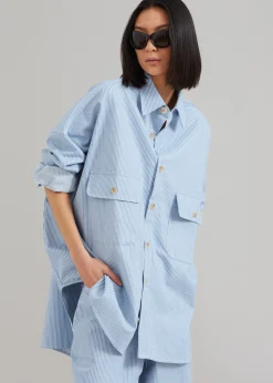 Kaline Light Blue Pocket Shirt