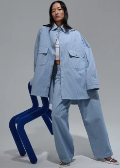 Kaline Light Blue Pocket Shirt