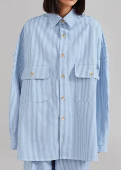 Kaline Light Blue Pocket Shirt