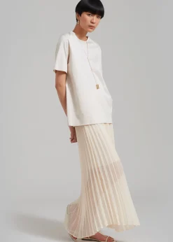Kaya Pleated Maxi Skirt