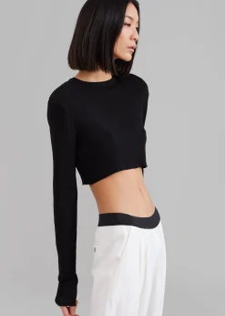 Kaz Cropped Knit Top