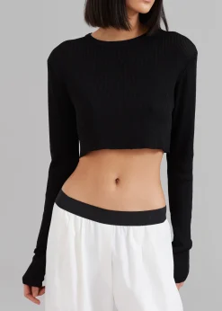 Kaz Cropped Knit Top