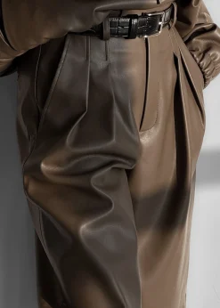 Kerang Faux Leather Bermuda Shorts