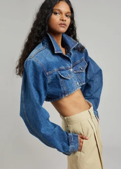 Kett Cropped Denim Jacket