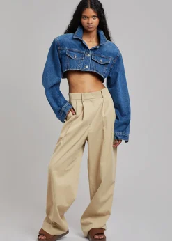 Kett Cropped Denim Jacket