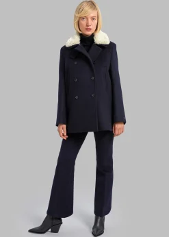 Kimmo Faux Fur Collar Peacoat