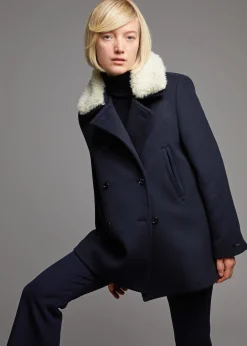 Kimmo Faux Fur Collar Peacoat