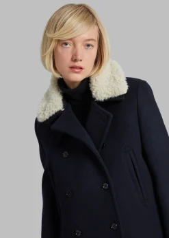 Kimmo Faux Fur Collar Peacoat