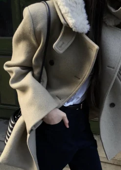 Kimmo Faux Fur Collar Peacoat