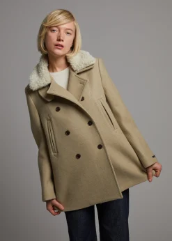 Kimmo Faux Fur Collar Peacoat
