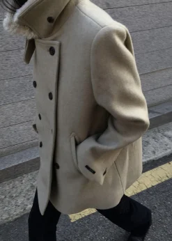 Kimmo Faux Fur Collar Peacoat