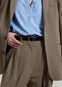 Kyron Croc-Effect Belt
