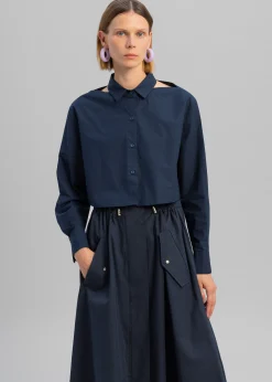 Lara Open Shoulder Cropped Shirt