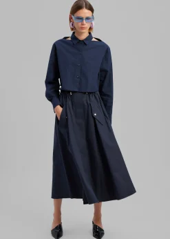 Lara Open Shoulder Cropped Shirt