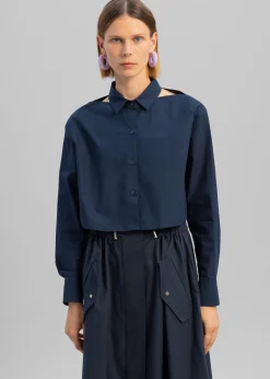 Lara Open Shoulder Cropped Shirt