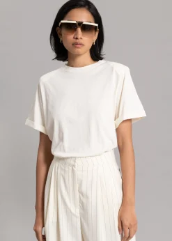 Lena Padded Shoulder Tee