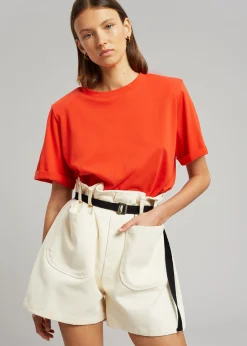 Lena Padded Shoulder Tee