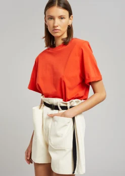 Lena Padded Shoulder Tee