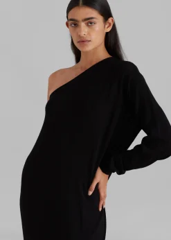 Lina One Shoulder Loose Knit Dress