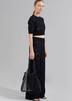 Loulou Studio Jaro Crochet Cropped Top