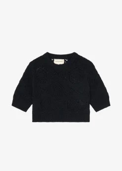 Loulou Studio Jaro Crochet Cropped Top