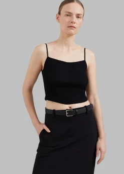 Low Classic Knitted Sleeveless Crop Top