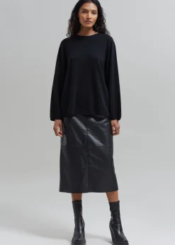 Manyne Faux Leather Pencil Skirt