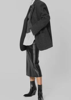 Manyne Faux Leather Pencil Skirt