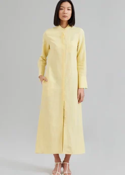 Matin Collarless Shirt Dress