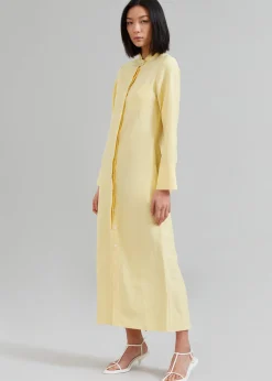 Matin Collarless Shirt Dress