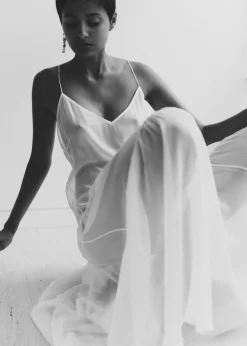 Matin Silk Tiered Slip Dress