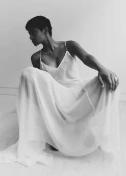 Matin Silk Tiered Slip Dress